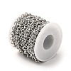 Tarnish Resistant 304 Stainless Steel Textured Cable Chains STAS-B040-02P-4