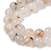 Natural Dendritic Agate Beads Strands G-A248-A07-02-4