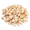 1000Pcs 7 Size Natural Unfinished Wood Beads WOOD-ZZ0001-01-2