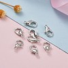 Platinum Plated Alloy Lobster Claw Clasps X-E102-NF-6
