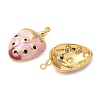 304 Stainless Steel Enamel Pendants STAS-H483-40B-G-2