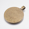 Alloy Pendant Cabochon Settings X-PALLOY-S602-AB-FF-2