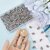 160Pcs Tibetan Style Alloy Tube Bails TIBE-SP0001-11AS-3