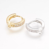 Brass Huggie Hoop Earring Findings X-KK-L152-20-1