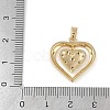 Brass Micro Pave Clear Cubic Zirconia Pendants ZIRC-M001-14G-3