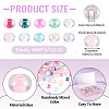 500Pcs Inside Colours Transparent Glass Seed Beads SEED-TA0001-75-4