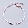 Braided Cotton Cord Bracelet Making MAK-I006-RG-2