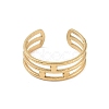 12Pcs Ion Plating(IP) 304 Stainless Steel Open Cuff Rings RJEW-G312-03G-3