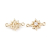 Brass Micro Pave Cubic Zirconia Links ZIRC-L097-012G-2