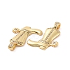 Rack Plating Brass Micro Pave Cubic Zirconia Pendants KK-C008-30G-3