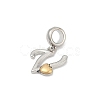 Brass European Dangle Charms KK-Z097-01V-GP-2