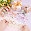 4 Rolls 4 Colors Printed Organza Ribbons SRIB-PH0001-30-3