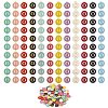 120Pcs 12 Colors Golden Plated Alloy Charms ENAM-SZ0001-64O-1