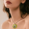 4Pcs 4 Styles Tibetan Style Alloy Pendant Necklaces Set with Faux Suede Cords NJEW-AN0001-73-4