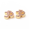 Rack Plating Brass Cubic Zirconia Beads KK-B051-04G-01-1