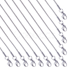 12Pcs 304 Stainless Steel Round Snake Chain Necklaces Set NJEW-SC0001-11-1