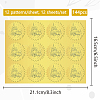 12 Sheets Self Adhesive Gold Foil Embossed Stickers DIY-WH0451-023-2