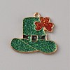 Saint Patrick's Day Alloy Enamel Pendants ENAM-WH0004-03KCG-01-1