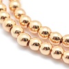 Electroplate Non-magnetic Synthetic Hematite Beads Strands G-L485-01C-LG-2