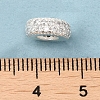 Rack Plating Brass Cubic Zirconia European Beads KK-K372-12S-3