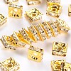 Brass Rhinestone Spacer Beads RSB072-01G-1