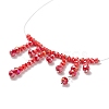 Glass Beaded Tassel Charms Chocker Necklace NJEW-TA00030-6