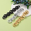 3Strands 3 Colors Handmade Opaque Spray Painted Acrylic Rolo Chains AJEW-SZ0001-64A-2