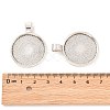 Flat Round Alloy Pendant Cabochon Settings PALLOY-A15654-AS-5
