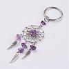 Natural Chip Amethyst Keychain KEYC-JKC00119-03-1