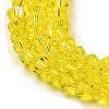 Transparent Electroplate Glass Beads Strands GLAA-F029-3mm-D21-3