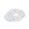Transparent Electroplate Glass Beads Strands EGLA-F152B-AB02-2