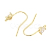 Brass Micro Pave Cubic Zirconia Earrings Findings EJEW-B063-05G-05-2