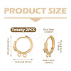 2Pcs Brass Micro Pave Clear Cubic Zirconia Hoop Earring Findings KK-TA0003-35-3