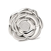 Adjustable 304 Stainless Steel Open Cuff Ring Components STAS-P403-01F-P-2