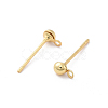 Brass Stud Earring Findings X-KK-F714-05G-2