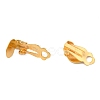 Iron Clip-on Earring Settings IFIN-R204-09G-4