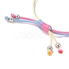 Adjustable Braided Nylon Thread Link Bracelet Makings AJEW-JB01160-01-4