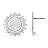 Brass Stud Earring Findings KK-N232-335P-3