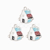 Alloy Enamel Pendants ENAM-G212-21P-4