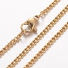 Ion Plating(IP) 304 Stainless Steel Necklace X-MAK-K004-11G-2