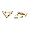 304 Stainless Steel Triangle Huggie Hoop Earrings STAS-J033-02C-G-3