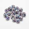 Handmade Polymer Clay Rhinestone Beads RB-L030-18C-10mm-1