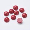 Synthetic Coral Cabochons G-F501-03-6mm-1