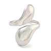 Non-Tarnish Teardrop 304 Stainless Steel Open Cuff Finger Rings for Women RJEW-P114-03P-2