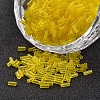 Transparent Colours Round Hole Glass Bugle Beads SEED-I001-10-1