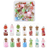 Fashewelry 28Pcs 4 Style Glass Wishing Bottle Pendant Decorations GLAA-FW0001-01-2