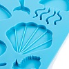 Ocean Theme Mixed Marine Organism DIY Pendant Silhouette Silicone Molds DIY-Q034-04-4