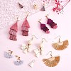 DIY Layered Tassel Drop Earring Making Kit DIY-SZ0009-86-4