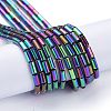 Electroplate Glass Beads Strands EGLA-K014-B-FP03-2