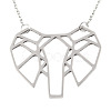 Non-Tarnish 201 Stainless Steel Origami Pendant Necklaces NJEW-T009-JN090-1-40-1